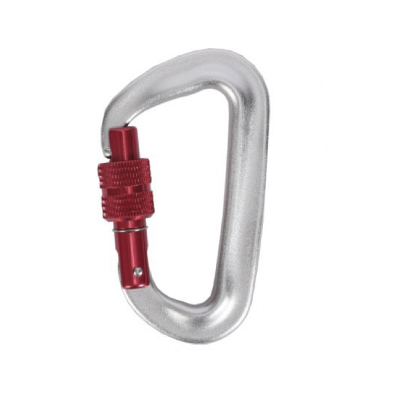 HT-G-0001 aluminiumskarabin med manuell låsing